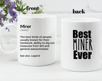 Mijnwerker mok gepersonaliseerde mok cadeau voor mijnwerker beste mijnwerker ooit mijnbouw mok mijnwerker pensioen cadeau mijnwerker afstuderen aanwezig