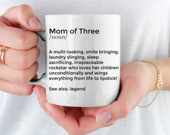 Mama von drei Bechern, personalisiertes Muttertagsgeschenk