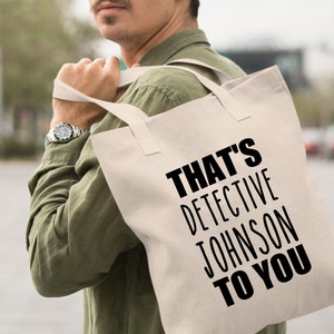Detective Tote Bag  Detective Gifts Personalized Present for a new Detective Personalized GIft for Detective