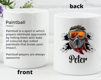 Paintball mug paintball cadeau personnalisé paintball cadeau personnalisé paintball mug paintballer mug paintball player cadeau paintball party cadeau