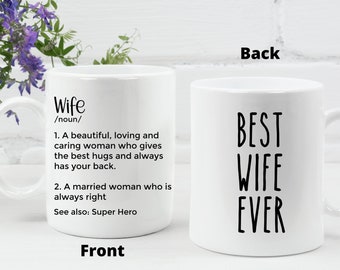 面白い妻の定義コーヒーマグ、パーソナライズされたギフト