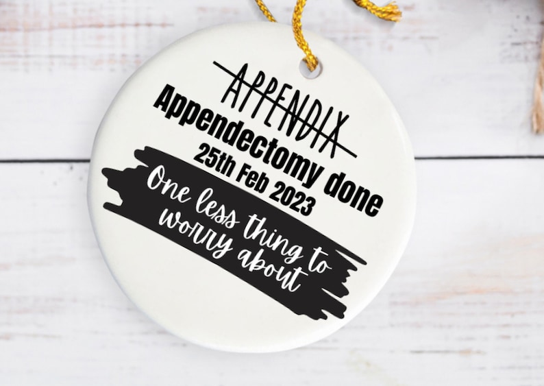 Appendectomy Ornament Gift Keepsake Appendix Removed Surgery Gift