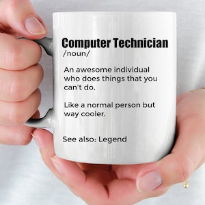 Computer Technician Mug Computer Technician Gift Personalized Tech Support Gift ideas