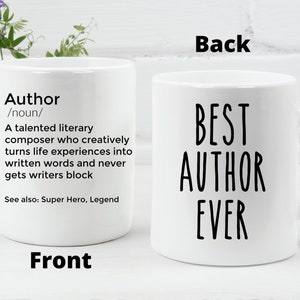 Author Mug Literary Gift Personalized  Writer Gift Author definition Best Author Ever Book Gifts Novel Writer Gift mug