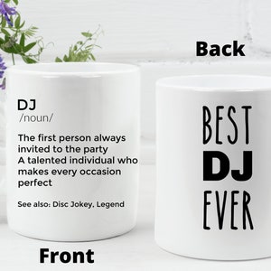 Dj mug Personalized Disc Jokey Definition Mug Best DJ Ever DJ Gift Ideas Music Producer Mug Music Lover Gift Idea Music Studio Mug