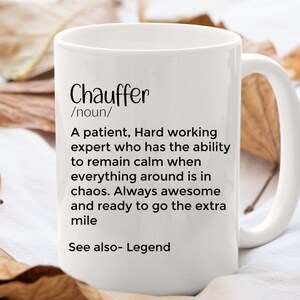 Chauffer mug Personalized gift for chauffer taxi driver mug chauffer gift idea