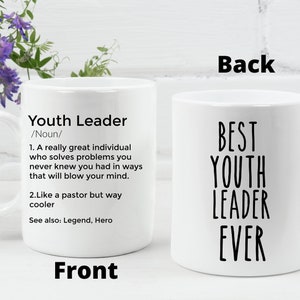 Youth Leader Mug Personalized Youth Pastor Gift ideas for Youth Leader Youth Minister Mug young Adult Pastor gift