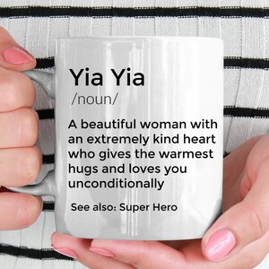 Yia yia Mug Gift Best Yiayia Ever coffee cup Greek Grandmother Gifts for Grandma Yia Yia Definition