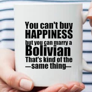 Bolivien Becher Personalisiert Bolivien Geschenk für Bolivien Bolivien Geschenke Sie können glück nicht kaufen aber