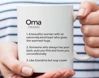 Grandma coffee mug Personalized  Oma Gift Grandparents day gift Mothers day gift Oma Birthday Anniversary present Oma Mug