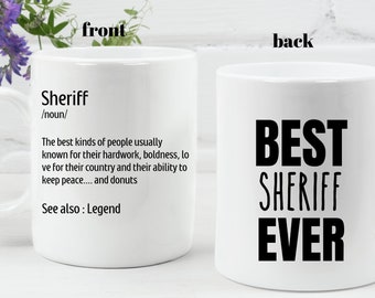 Sheriff Mug Personalized Gift for Sheriff Best Sheriff Ever Sheriff appreciation gift Law enforcement mug  Police officer mug