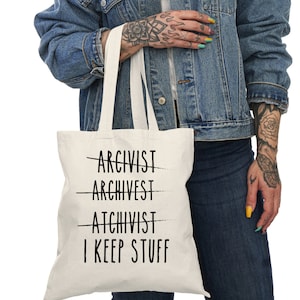 Archivist Tote BAg  Archivist Gift Idea funny Gift Ideas for Archivist Archival librarian bag Archival Tote bag Archival Accessories