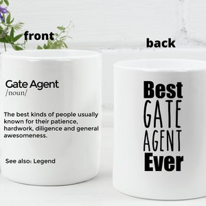 Gate Agent Geschenk Gate Agent Becher Neuer Gate Agent Bester Gate Agent Personalisiertes Gate Agent Geschenk Gate Agent Geschenkidee Gate Agent Promotion