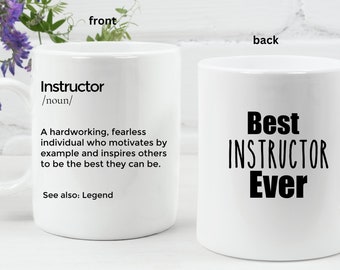 Taza de instructor Regalo de instructor personalizado El mejor instructor de todos los tiempos Apreciación del instructor Regalos de instructor