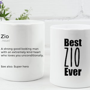 Zio-mugg Anpassad present till Zio Bästa Zio någonsin Farbror-mugg Zio-definition Kaffemugg Zio-presentidéer Zio-kaffekopp Present till farbror Födelsedagspresent
