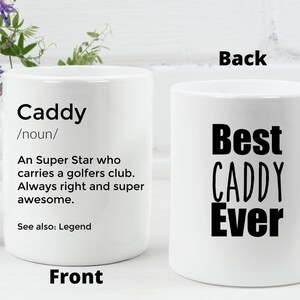 Caddy Mug Gift idea for Caddies Caddy Birthday Gift Caddy Definition mug