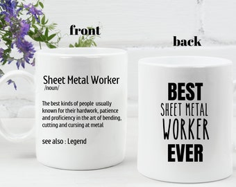 Blecharbeiter Tasse: Personalisiertes Handwerker Geschenk
