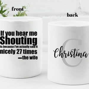Taza de esposa Gifdea personalizada para esposa Taza divertida de esposa Regalo para esposa en el regalo del Día de la Madre para el cumpleaños de la esposa