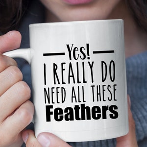 Feather Mug Feather Collector Mug Personalized Gift for Feather Collector Feather Collecting Mug