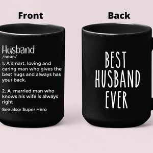Husband Mug Personalized Gift for Husband Best husband Ever Funny Husband Definition Mug Valentines Day Gift for Husband