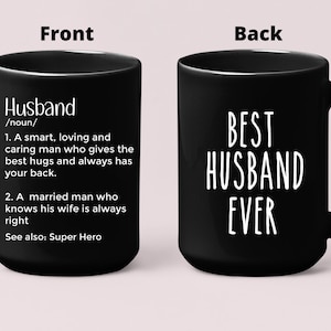 Husband Mug Personalized Gift for Husband Best husband Ever Funny Husband Definition Mug Valentines Day Gift for Husband