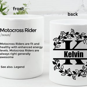 Motocross mug Motocross Rider Mug Pesonalized Racer mug Racing gift race track mug drag racing gift Motocross gift