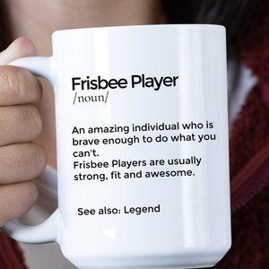 Frisbee mok frisbee minnaar cadeau frisbee speler geschenken gepersonaliseerde frisbee speler cadeau frisbee fan mok frisbee coach mok