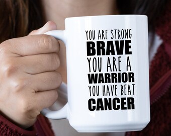 Personalized Cancer Survivor Mug: Warrior Gift