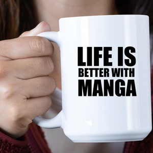 Manga mug Personlized  Manga Gift idea Manga lover Mug Anime manga lover Birthday gift Japanese culture Japanese manga Manga collection