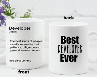 Caneca do desenvolvedor Caneca personalizada do desenvolvedor de software programador do presente do programador da web caneca do programador