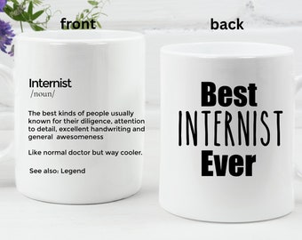 Mug interniste personnalisé : cadeau d'appréciation du médecin