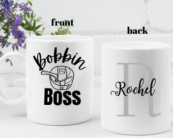 Personalized Sewing Mug: Bobbin Boss Tailor Gift