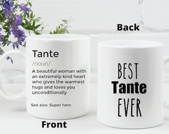 Tante Mug Gift for Tante Best Tante Ever Aunt cup Tante Definition Coffee mug Tante Gifts ideas Tante coffee cup Gift for Auntie