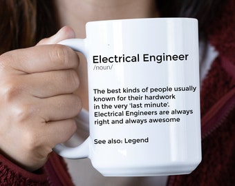 Mug personnalisé ingénieur électricien - Définition drôle d'ingénieur