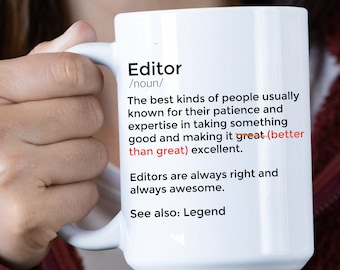 Personalisierte Redakteur-Definitions-Tasse - Lustiges Bearbeitungsgeschenk