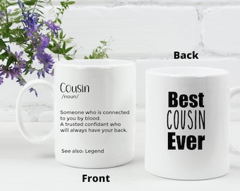 Taza con la definición de primo, el mejor primo del mundo, regalo de cumpleaños