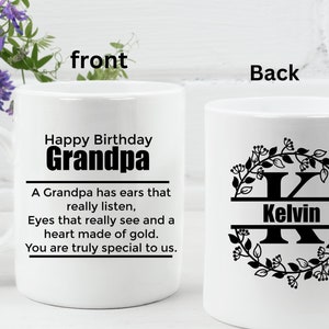 Grandfather Birthday Mug Happy Birthday Grandpa Grandfather Birthday Gift Idea Personalized Gift for Grandpa Gift from Grandchildren