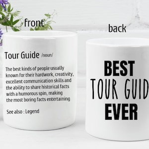 Taza de guía turístico Regalo personalizado para guía turístico Mejor guía turístico de todos los tiempos Guía turístico Apreciación
