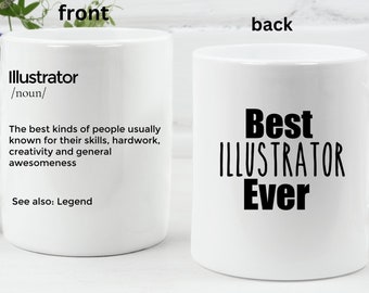 Illustrator Mok Gepersonaliseerd cadeau voor Illustratoren Beste Illustrator Ooit Verjaardagscadeau voor Illustrator Cadeau voor illustratoren