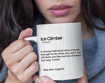 Personalized Ice Climber Definition Mug: Climbing Gifts