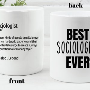 Socioloog mok gepersonaliseerd cadeau-idee voor socioloog sociologie cadeau beste socioloog ooit sociologie hoogleraar sociale wetenschappen cadeau