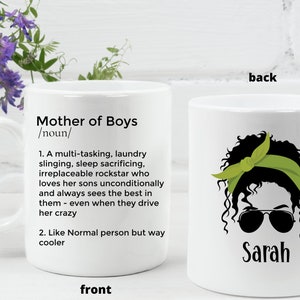 Mom Mug Mother of Boys Mug Personalized Mom of Boys mug Gift for Mom of Boys Mothers day Gift ideas