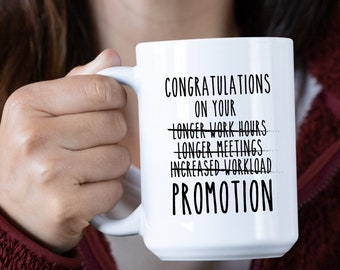 Promotion Gift Funny Job Promotion Mug Work Promotion Funny Promotion Gift for men and women Personalized Promotion Gift