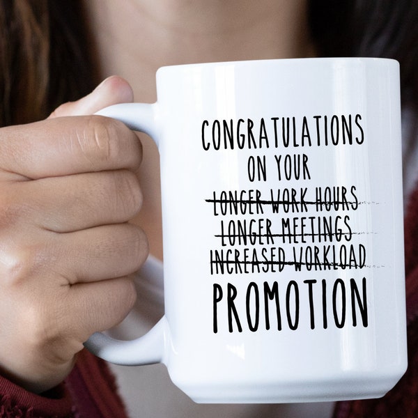 Promotion Gift Funny Job Promotion Mug Work Promotion Funny Promotion Gift for men and women Personalized Promotion Gift