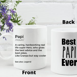 Personlig Papi-mugg: Bästa Papi någonsin, farfarspresent