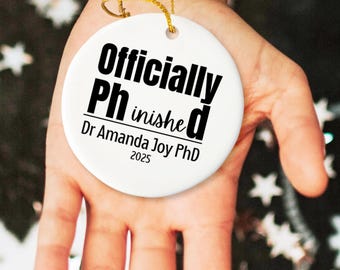 Personalized PhD Graduation Ornament: Custom Doctorate Gift