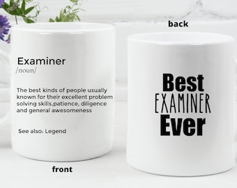 Mug examinateur cadeau examinateur meilleur examinateur jamais médecin légiste tasse mug examinateur fiscal