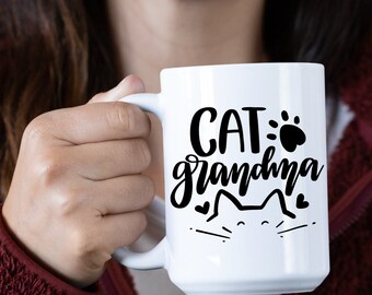 Personalized Cat Grandma Mug: Cat Lover Gift