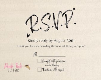 Nothing Fancy RSVP, Wedding RSVP, Nothing Fancy Wedding RSVP, Just Love Wedding, Digital Nothing Fancy Just Love Wedding