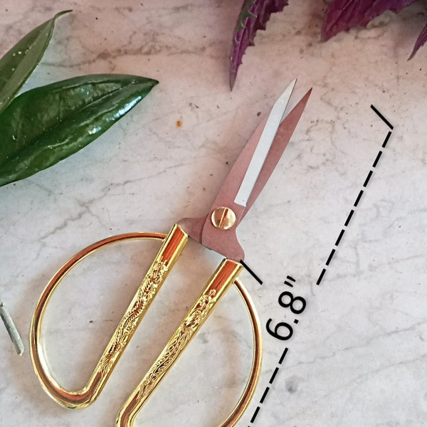 Decorative garden supplies pruner shears herb scissors gift for gardener or plant lover, gift for Hoya house plant lover, Hoya plant trimmer